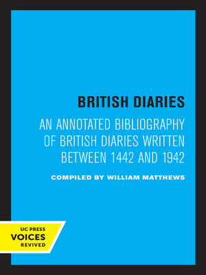 cover image of British Diaries